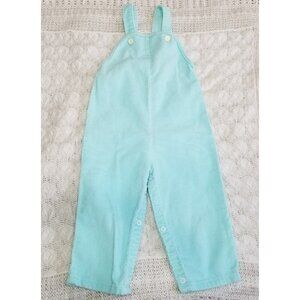 Vintage Sears infants corduroy overalls mint green size L 32.5-36-in Tall 26-31